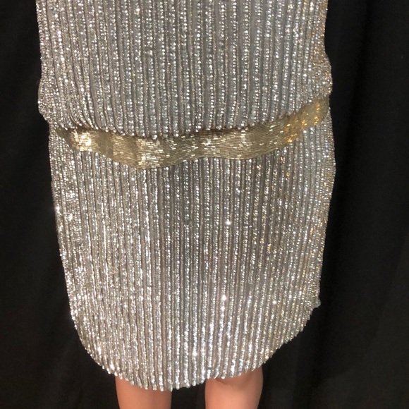 NWT ADRIANNA PAPELL Beaded Sequin Cocktail Fress - Picture 3 of 7